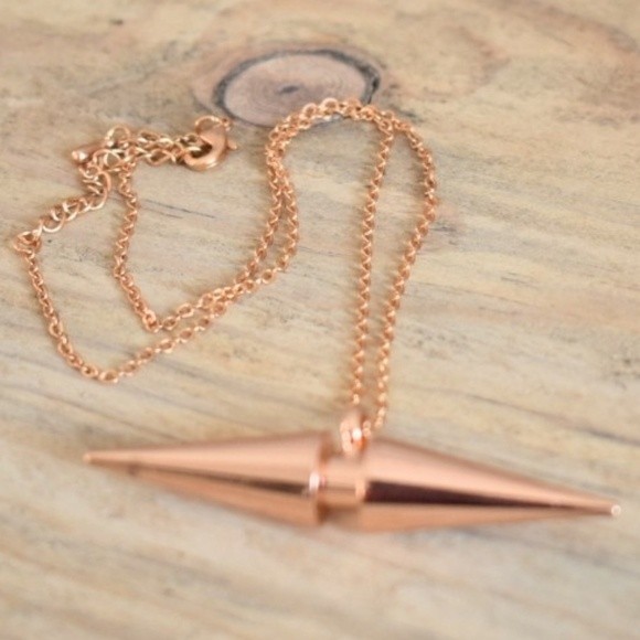 Delicate Rose Gold Plated 1.5mm flat cable chain anvil pendant 17 1/8" NWOT - Picture 5 of 6